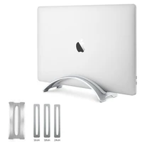 aluminum space saving laptop vertical stand storage desktop erected holder for macbook pro air retina notebook 3 size silica gel