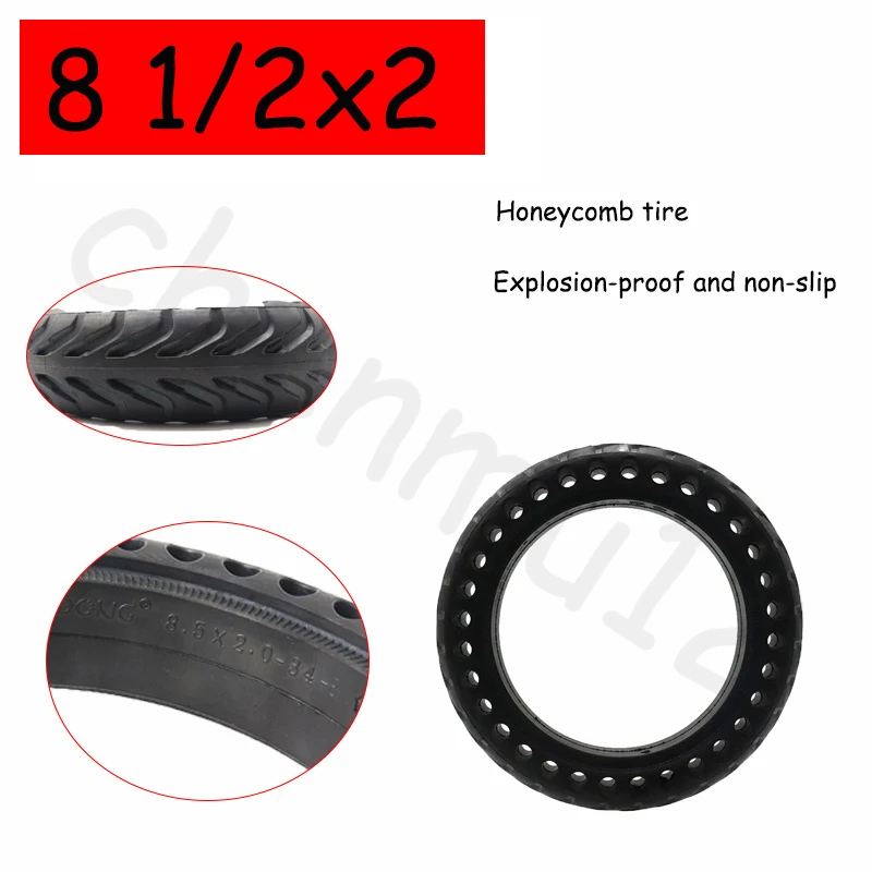 

Новые полые непневматические колеса для скутера Xiaomi M365, амортизатор, противоскользящие шины 8 1/2x2