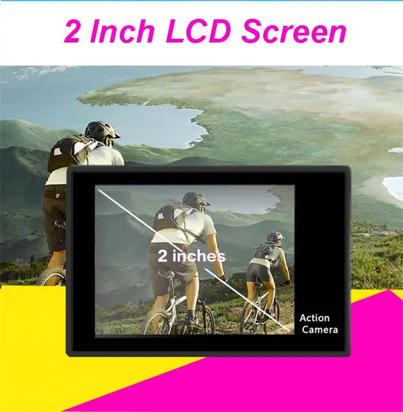 KaRue 1 шт. Спортивная экшн-камера WiFi Ultra HD 4K Подводная 30 м водонепроницаемая Спортивная камера 2," lcd 1080p 60fps камера