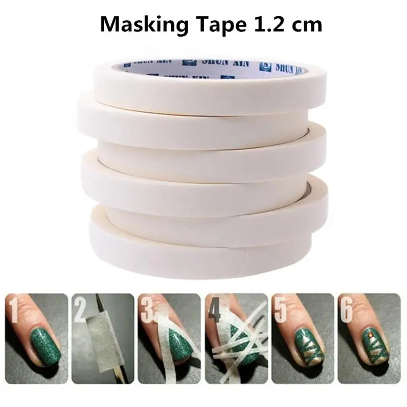 Белая лента для дизайна ногтей 1 2 см * 17 м рулоны декоративные Советы DIY наклейки