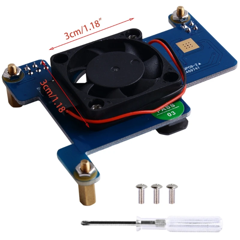 

Raspberry Pi Ethernet POE Cooling Fan Supports Raspberry Pi 4B / 3B+ 30X30mm