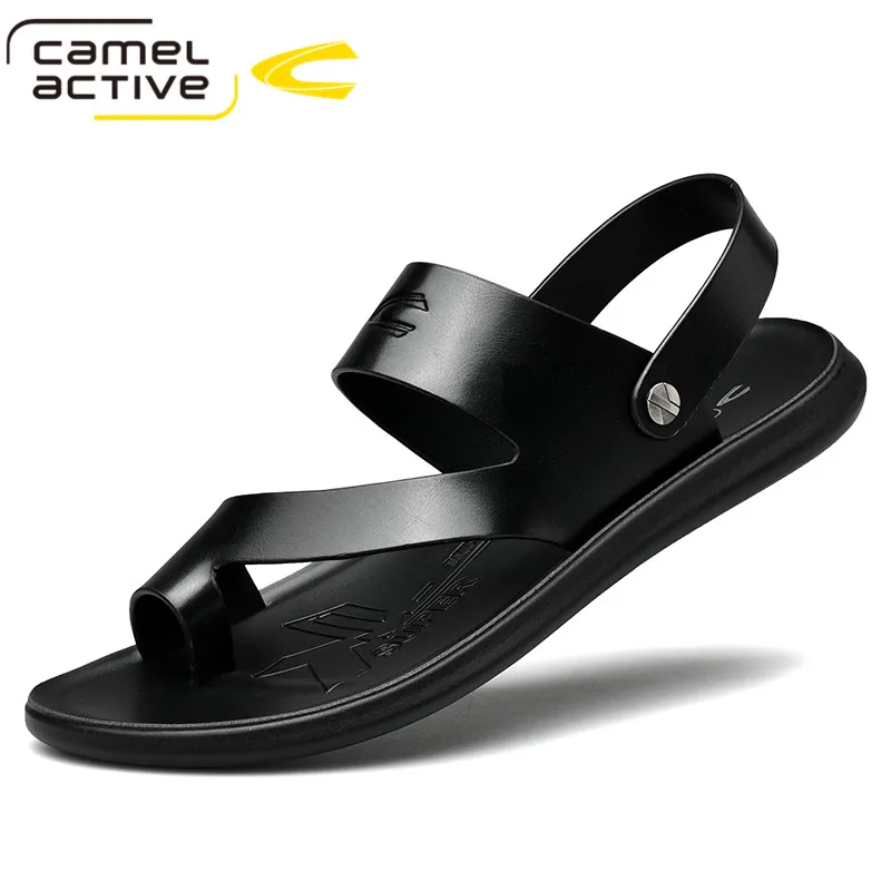 

Camel Active 2021 New Men's Sandals Comfort PU Leather Summer High Quality Beach Slippers Casual Footwear Outdoor Beach Shoes