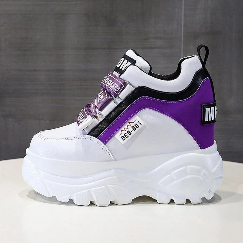 

Spring Autumn Wedge Shoes For Women Fashion Chunky Sneakers Platform Ulzzang Woman Sports Casual Shoes 10CM High Heel Women's