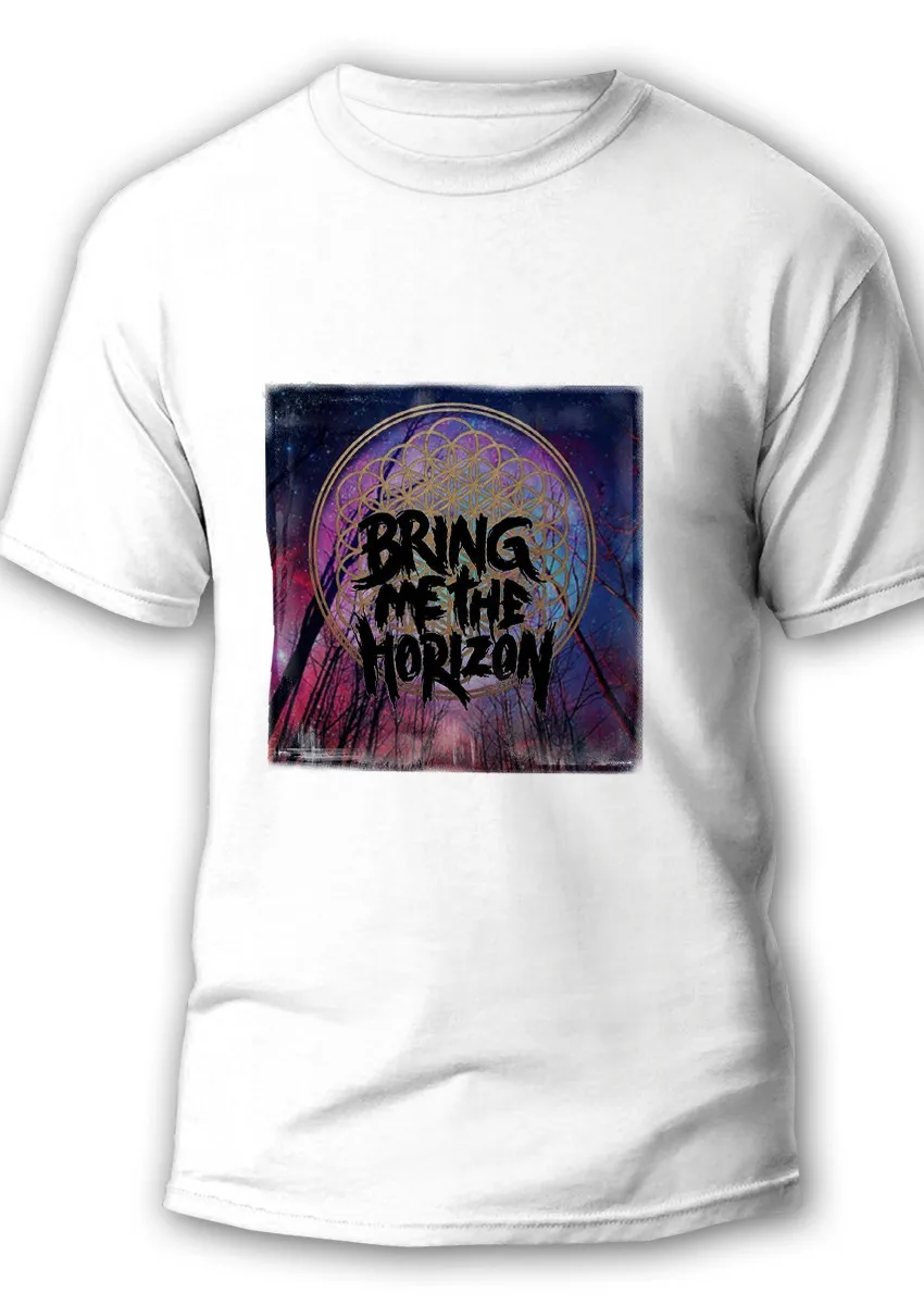 Футболка мужская белая Bring Me the Horizon (Брайнг ми зе горайзен music rock Metalcore Оливер