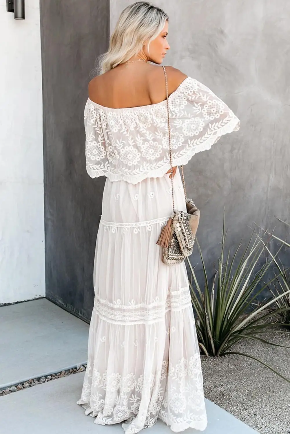 Echoine/розовое/серое/бежевое детское Кружевное Платье макси с цветочной вышивкой и