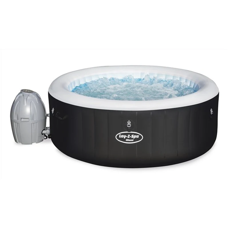 

Adjustable Temperature Massage Bathtubs Whirlpools Round Air Spa Tubs Outdoor Bubble Hot Water Inflatable Portable Bathtubs Pump