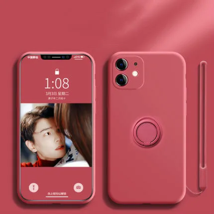 

for IPhone 12 Liquid Stand Case Silicone Soft Case Is Suitable for Apple Pro Anti-fall All-inclusive Max Case