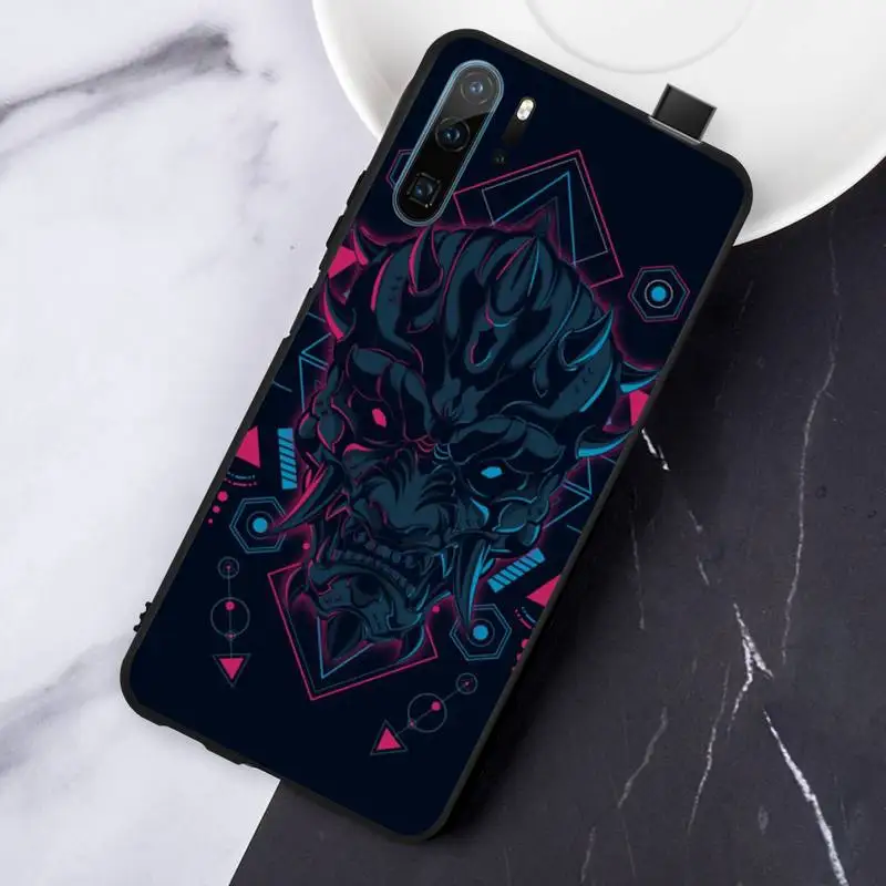 

Japanese style ghost mask Phone Case For Huawei honor Mate P 10 20 30 40 Pro 10i 9 10 20 8 x Lite