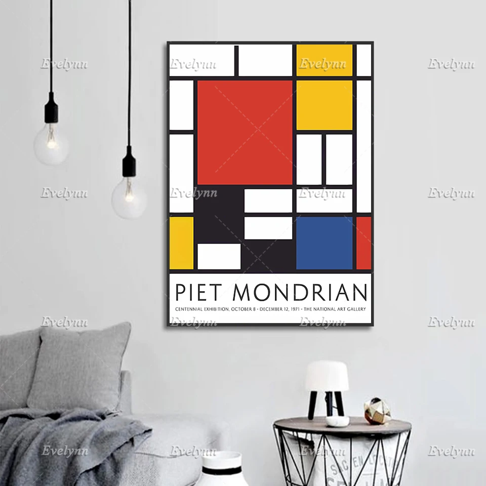 Постеры Piet Mondrian Художественная печать минимализм абстрактные настенные