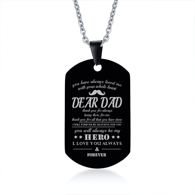 Ожерелье с подвеской в виде собаки гравировкой ожерелье для моего сына дочери