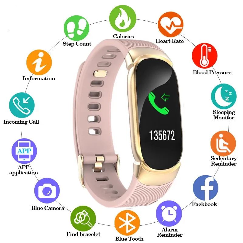 Спортивные водонепроницаемые Смарт-часы для женщин, умный браслет, Bluetooth, монитор сердечного ритма, фитнес-трекер, мужские умные часы