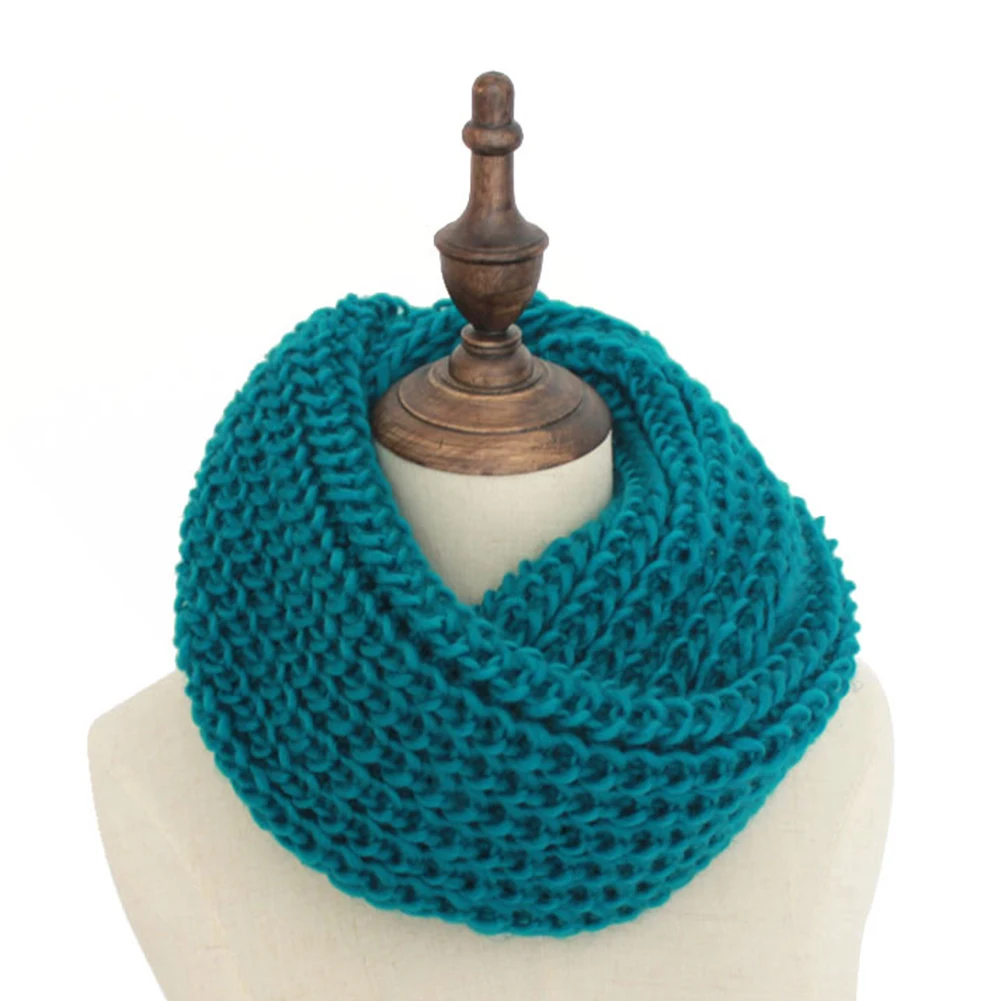 Новая мода для мужчин и женщин зима теплая Бесконечность 2 Круг Кабель вязаный