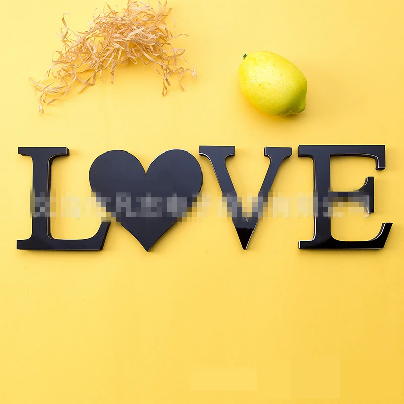 Популярная стильная акриловая зеркальная Настенная Наклейка черного цвета с