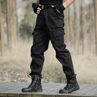 black military tactical cargo pants men army trekking sweatpants high quality black working men elastic breathable pant clothing