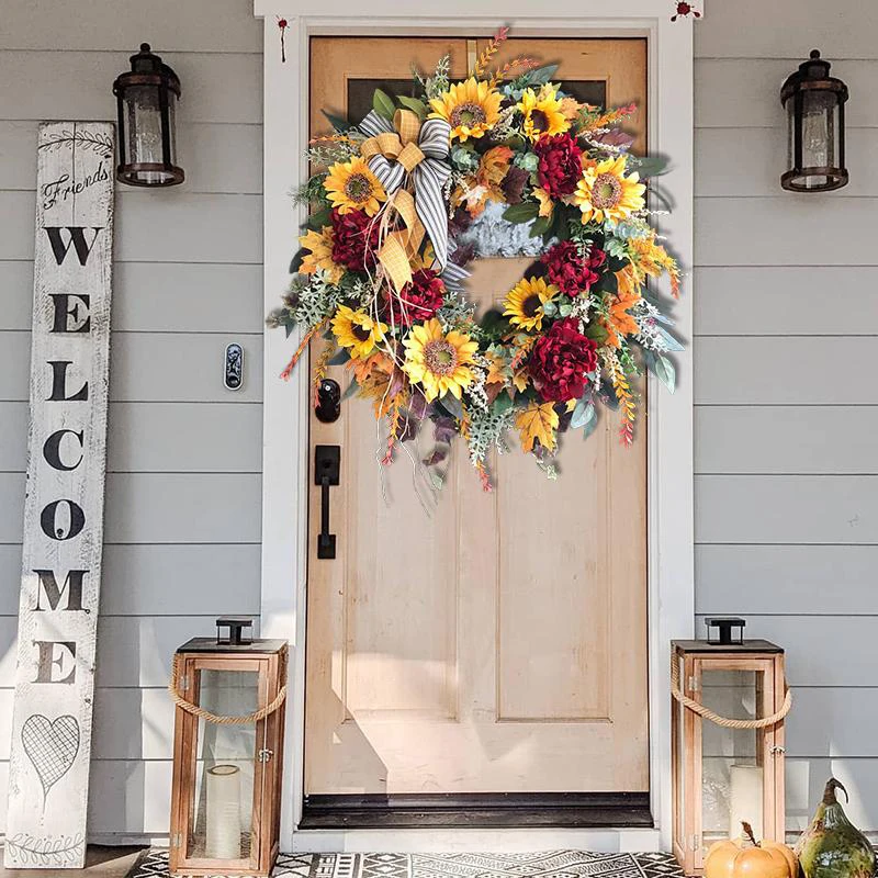 Фальшивый цветок висячий венок для дома и вечевечерние 40 см DIN889 | Дом сад