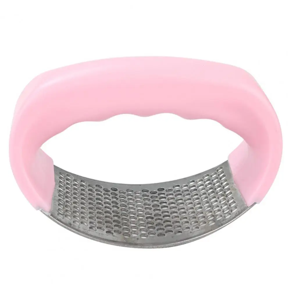 

Household Stainless Steel Garlic Press Food Grade Simple Operation Ring Masher Rocker Cooking Tool