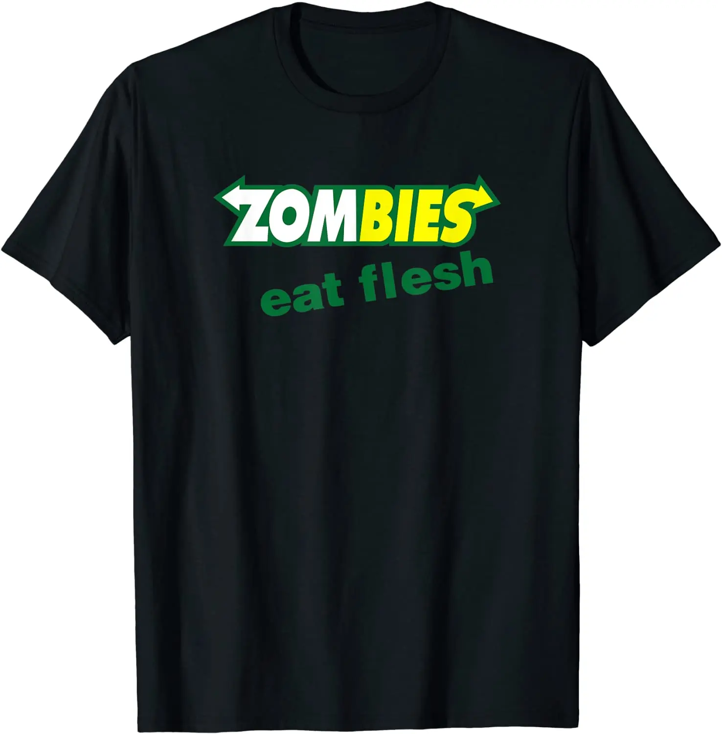 

Funny Zombies Eat Flesh Scary Food Halloween Costume T Shirt Summer Sale Oversized T-shirt