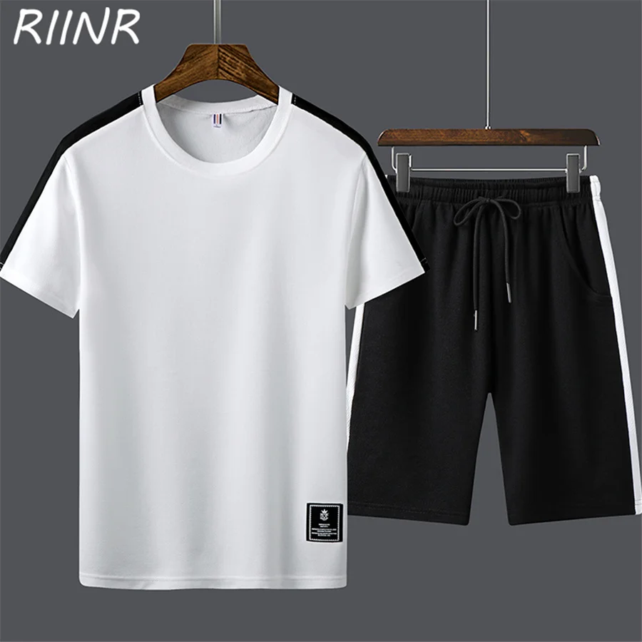 RIINR 2020 летняя свободная Однотонная футболка с коротким рукавом Повседневный