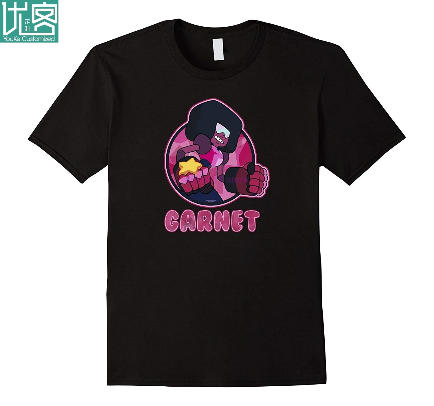 Новая мужская футболка с рисунком Стивена Вселенная гранат круг портрет