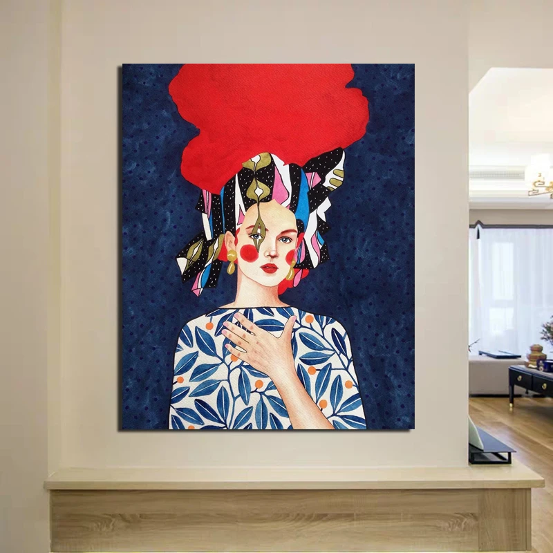 Постер в скандинавском стиле девушка Куадрос художественная картина печать