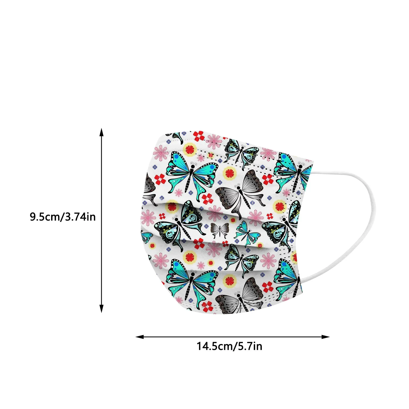 20PC Child Butterfly mascarillas infantiles Disposable 3Ply With Elastic Earloops mascarilla Monder Scarf Halloween Cosplay MasK |