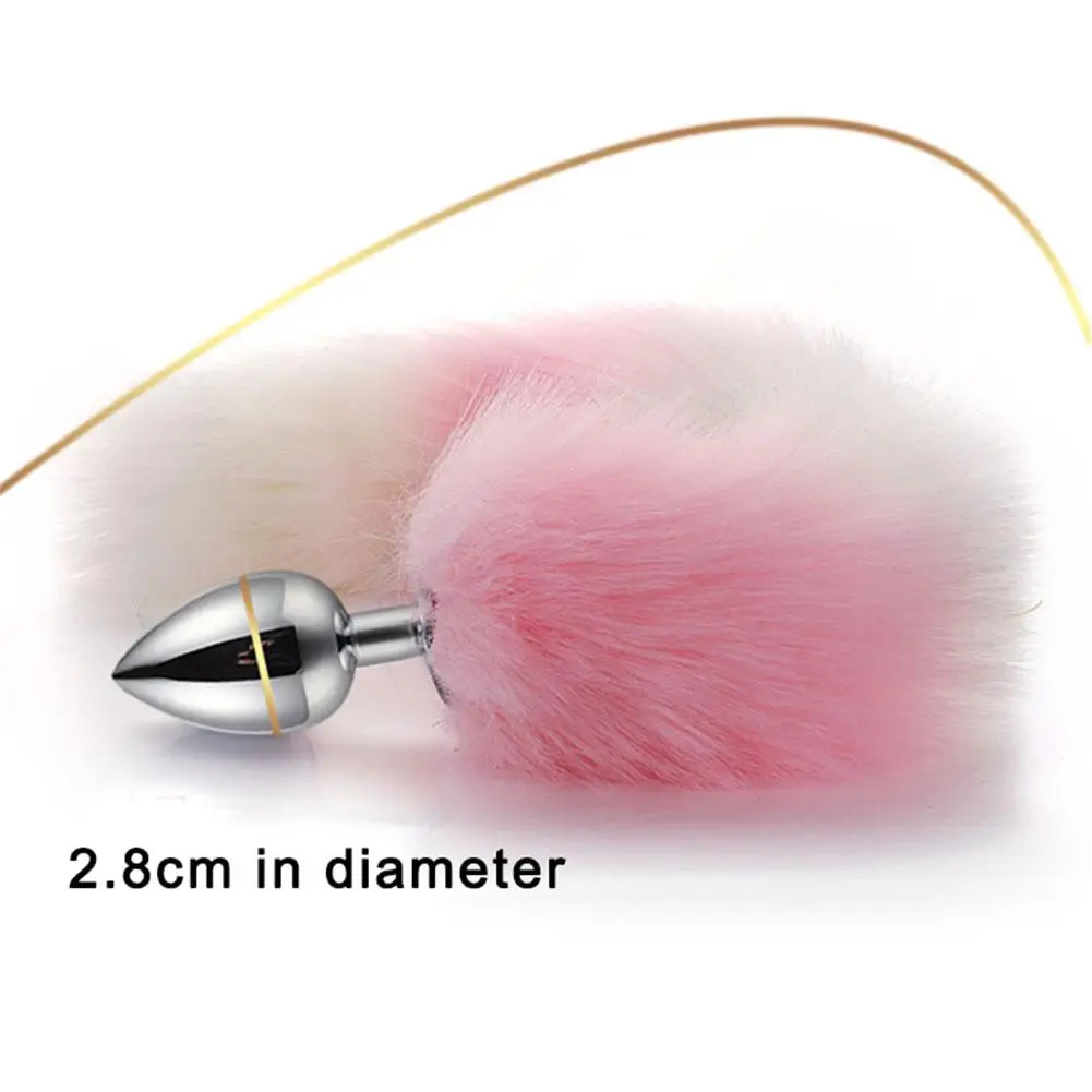 PERSONAGE 40 см Анальная пробка лисий хвост с большим настоящим кристаллом