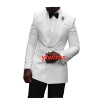 handsome one button groomsmen shawl lapel groom tuxedos men suits weddingpromdinner best blazerjacketpantstie 118