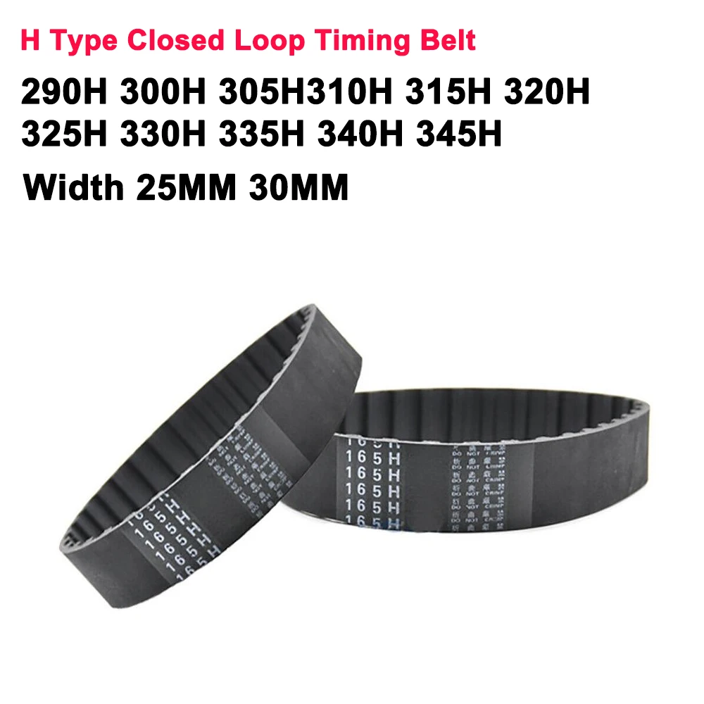 

1Pcs H Type Closed Loop Timing Belt 290H 300H 305H 310H 315H 320H 325H 330H 335H 340H 345H Width 25MM 30MM Treadmill Belt