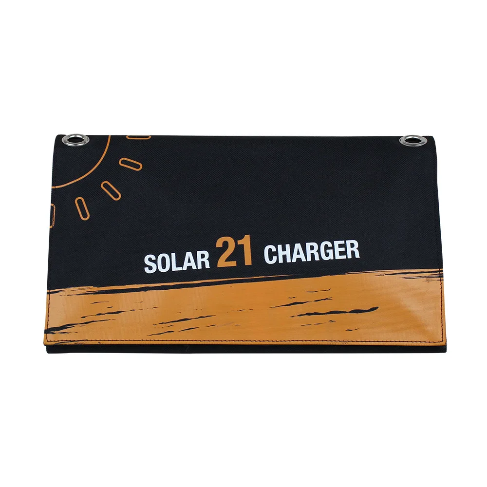 hot selling portable folding bag 21w mobile phone emergency dual usb outdoor solar charger free global shipping