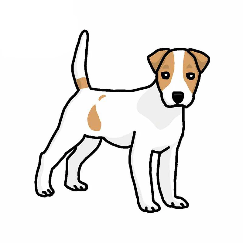 Милые пвх наклейки джек рассел терьер собака аниме декор мотоцикл внедорожник