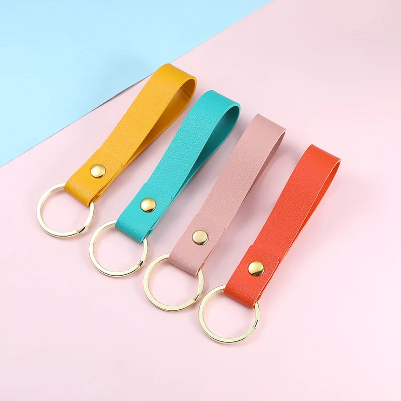 Новинка креативный брелок для ключей из искусственной кожи Двусторонний кожаный
