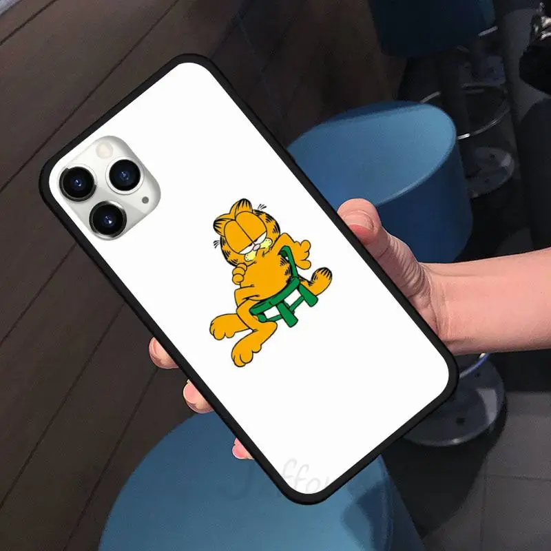 

Cartoon Garfield Cat funny cool Phone Case for iPhone 11 12 pro XS MAX 8 7 6 6S Plus X 5S SE 2020 XR