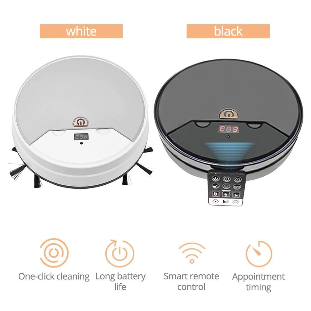 

2021 Smart Robot Vacuum Cleaner 3 in 1 Intelligent Remote Control Vacuum Cleaner Home Multifunctional Wireless Sweeping Robot