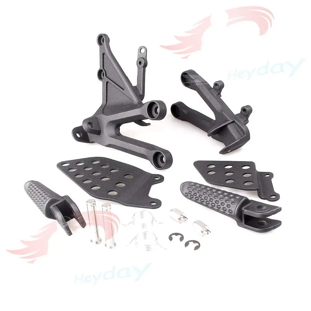 Black Front Set Foot Peg Assembly Rearset Bracket For Honda CBR1000RR 2004-2007 04 05 06 07 | Автомобили и мотоциклы