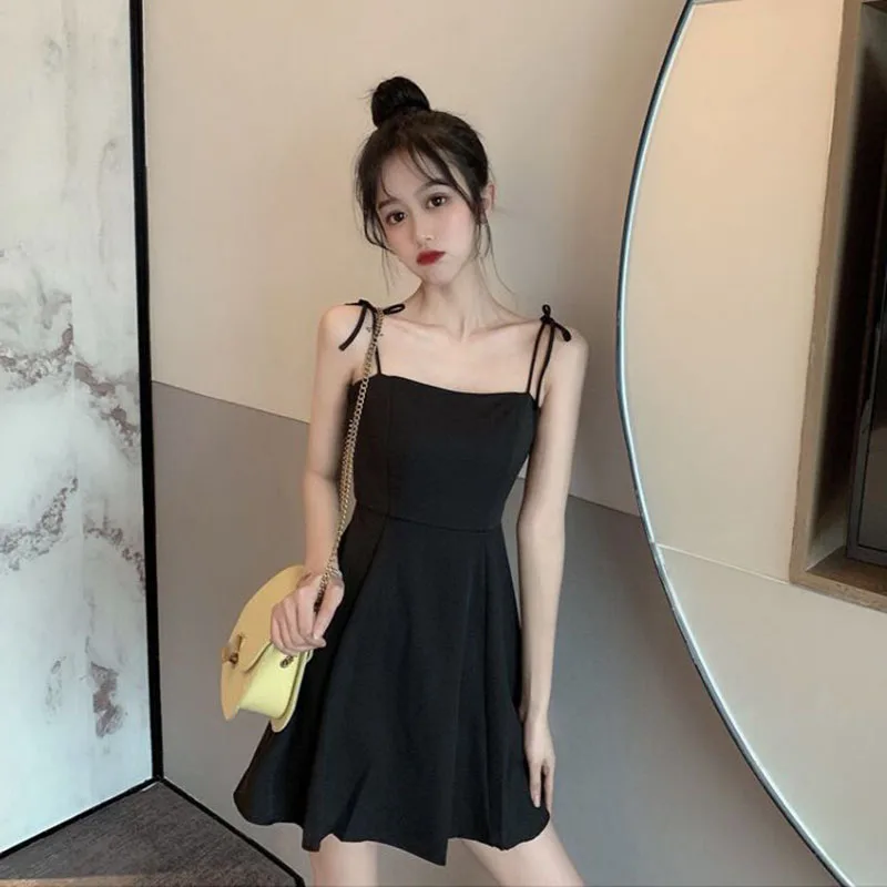 

Черное сексуальное платье, женские платья на бретелях-спагетти, женское платье-футляр с высокой талией, Клубное темпераментное Летнее мини-...