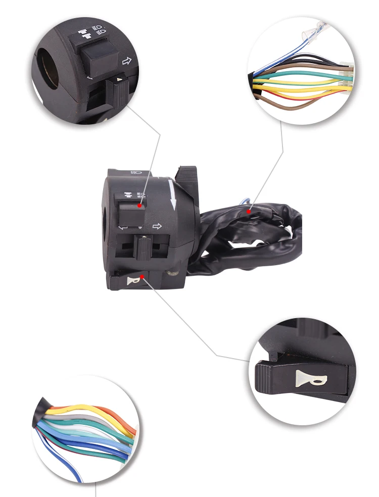 

E0305 Motorcycle Handle Button Assembly For HONDA CMX250 c CA250 Rebel Headlight Left Right Turn Signal Horn