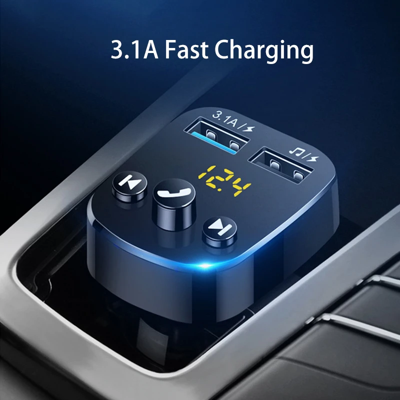 Автомобильный Bluetooth-приемник VAORLO 3 1 А 2 USB-порта | Мобильные телефоны и аксессуары