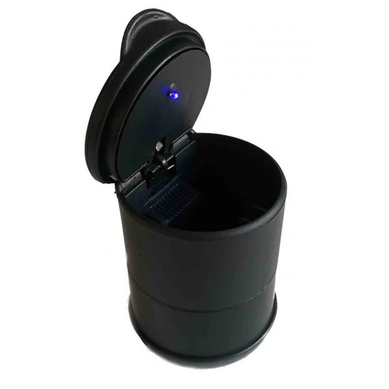 

Cenicero de plástico para coche, con luz LED negra