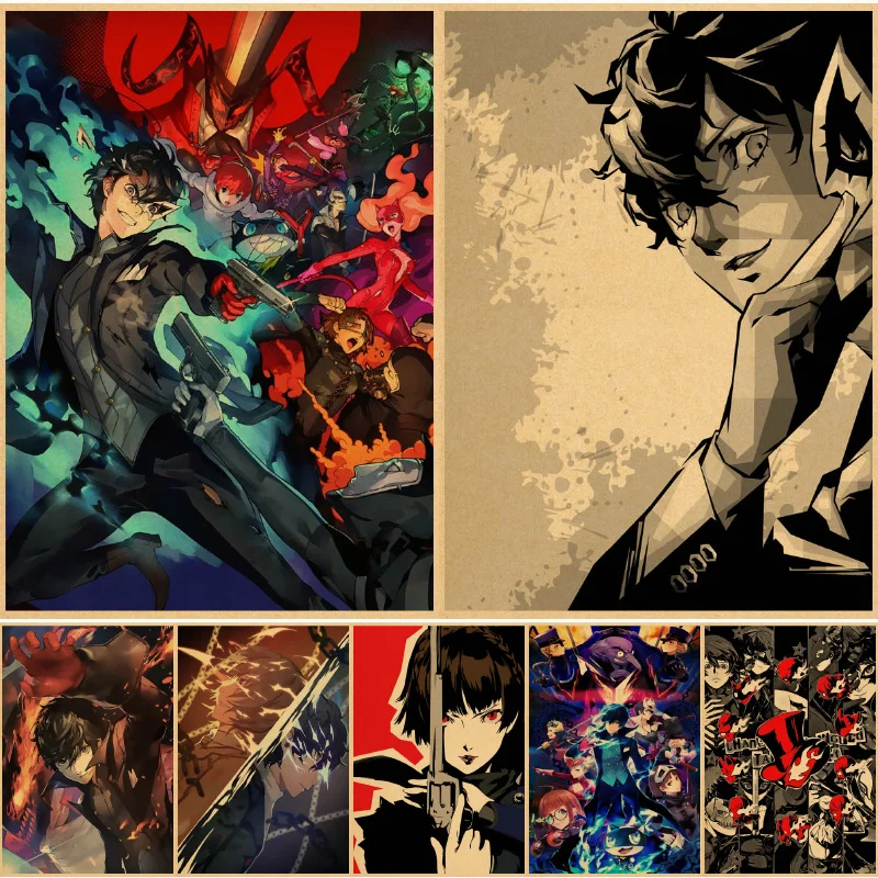 Persona 5 настенные плакаты картины Художественная печать плакат винтажный дом