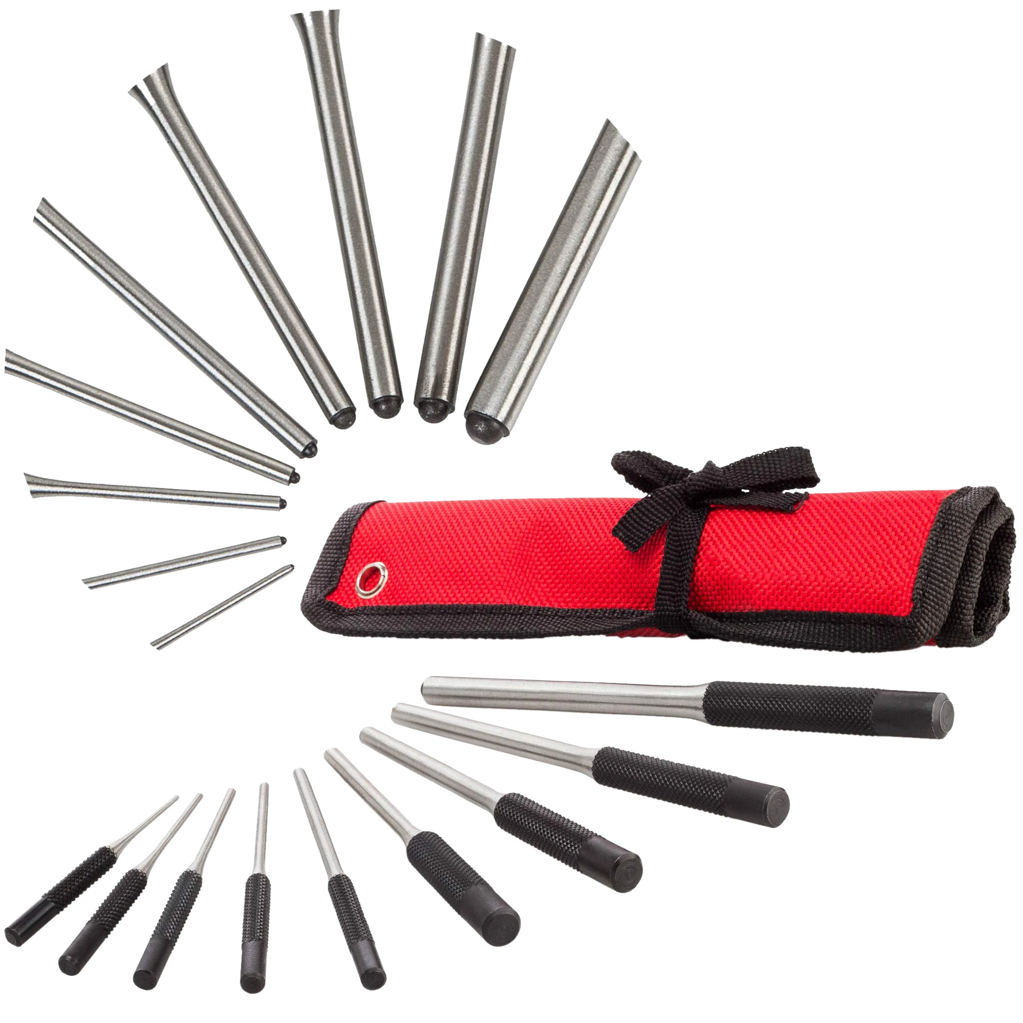 

9PCS Punch Tool Set Centre Hand Pin Tools 1/16-5/16 with Storage Pouch Round Head Sturdy Removal Repair Punch Chisel