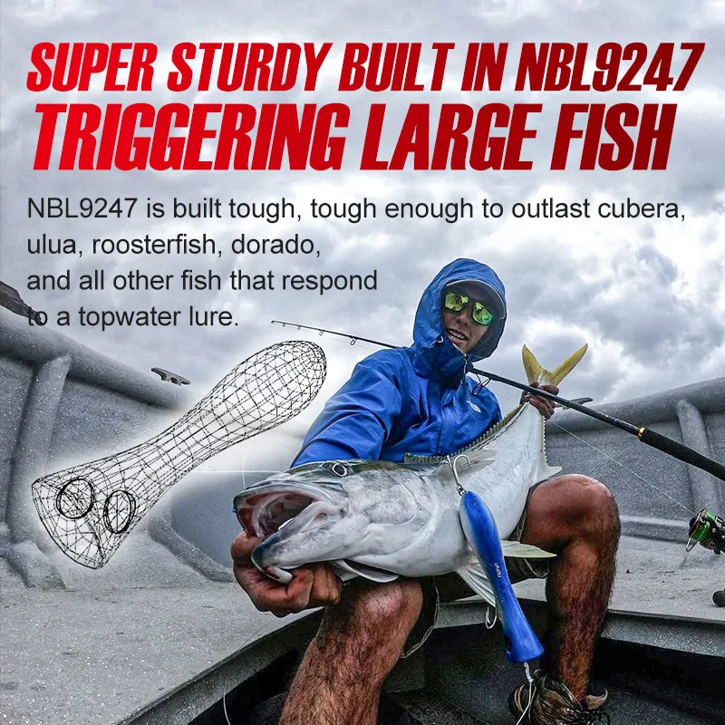 Noeby Big Game Popper Fishing Lure 205mm 133g Topwater Popper Artificial Hard Bait 4/5X Hooks for Heavy Sea GT Tuna Fishing Lure