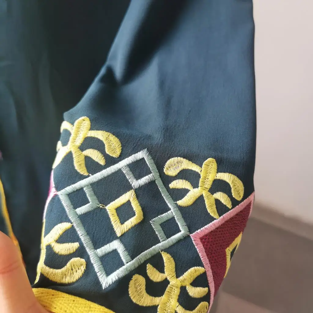 Женское платье-хиджаб с вышивкой капюшоном и цветочным принтом | Тематическая