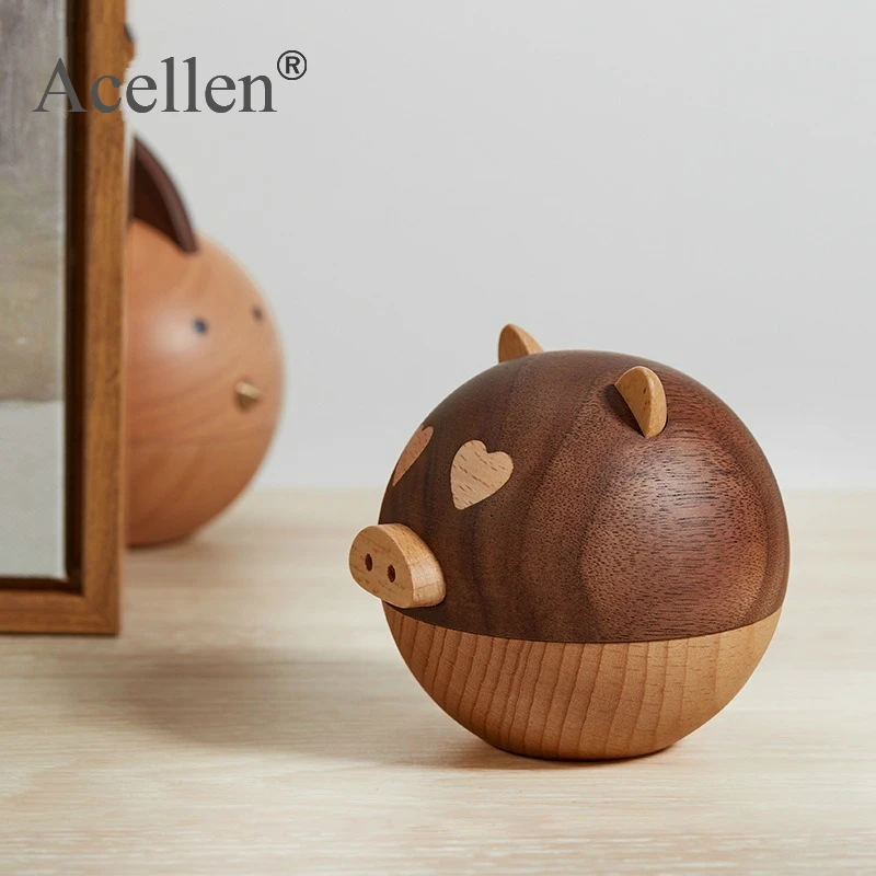 Деревянное кольцо для хранения миниатюрные фигурки украшение креативный