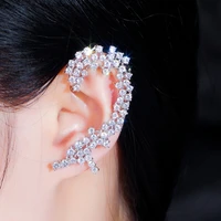cwwzircons super shiny round cubic zirconia stone big long ear cuff stud climber earrings for women designer party jewelry cz731