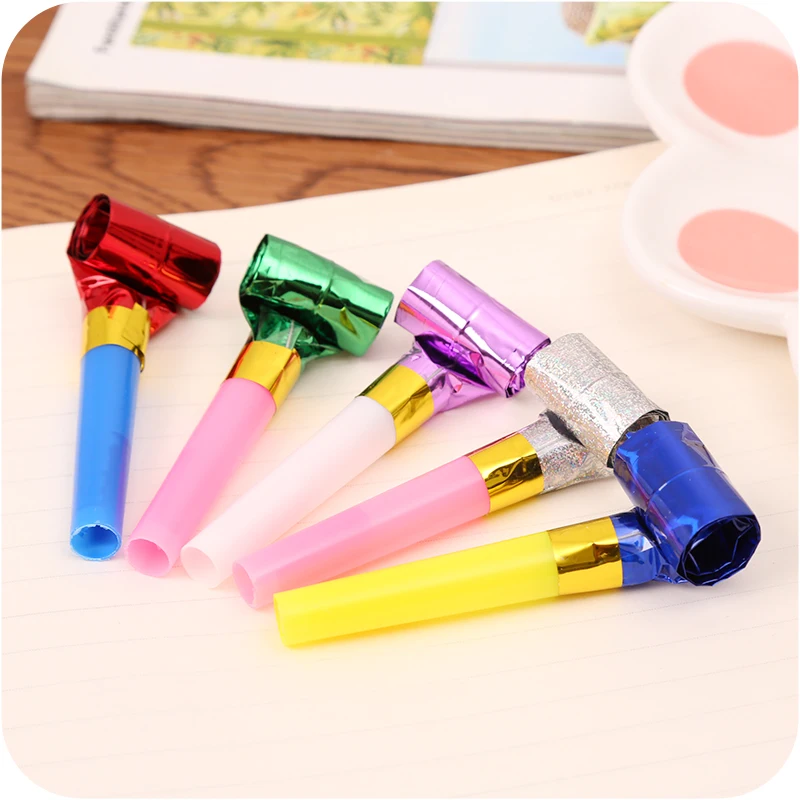 50 шт. разноцветные свистки для вечерние детский подарок на день рождения|supplies party|