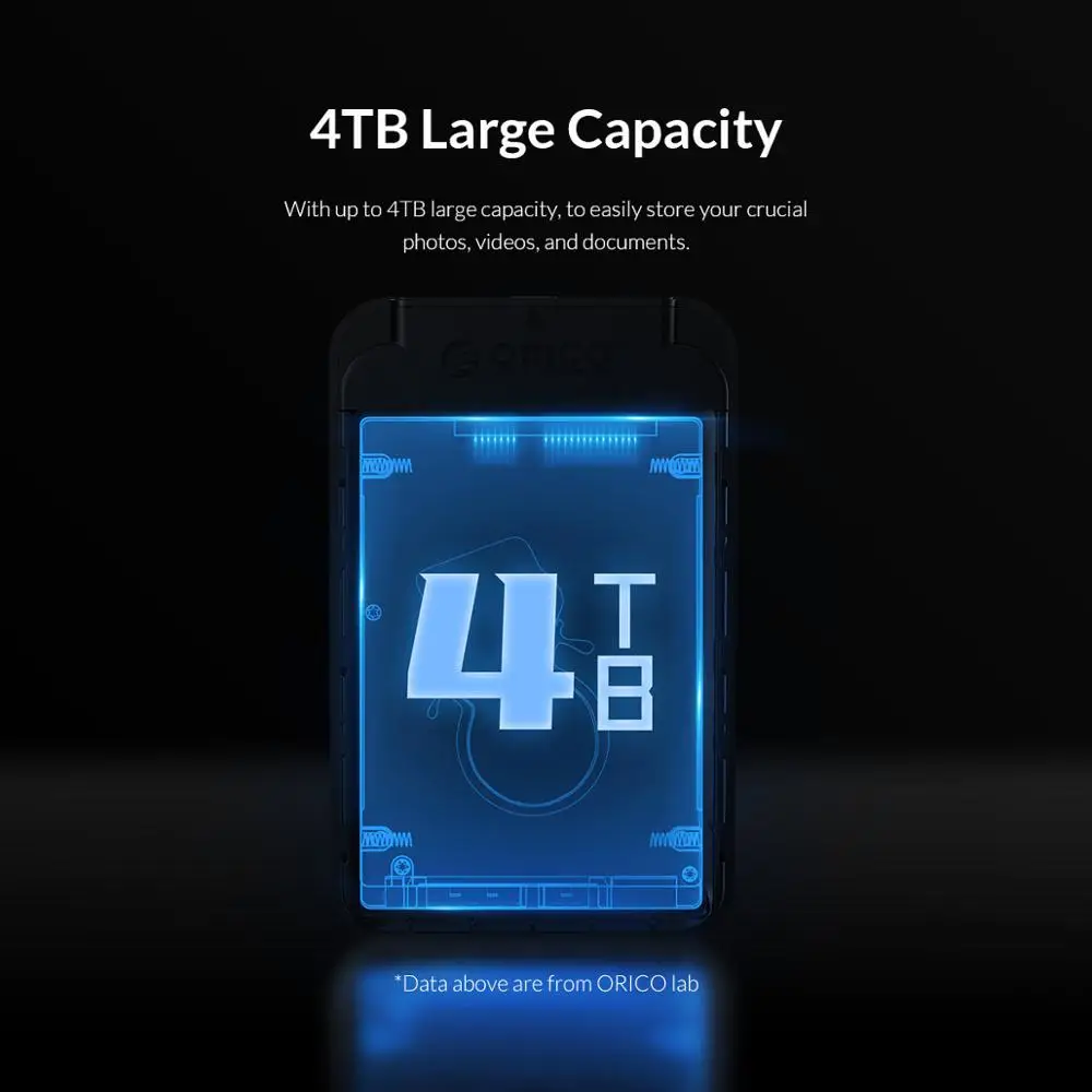 Чехол для внешнего жесткого диска ORICO 4 ТБ SATA на USB 3 0 корпус 7 9 5 мм 2 дюйма SSD HDD Type C