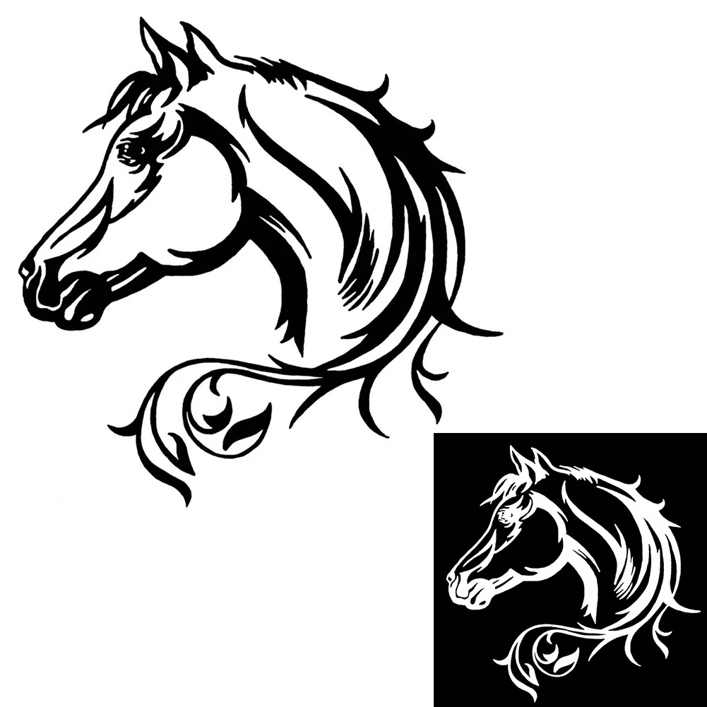 

Reflective Truck Window Body Decor Fashion Cartoon Horse Car Stickers Decal 3D Car Stickers And Decals Motorcycle Stickers