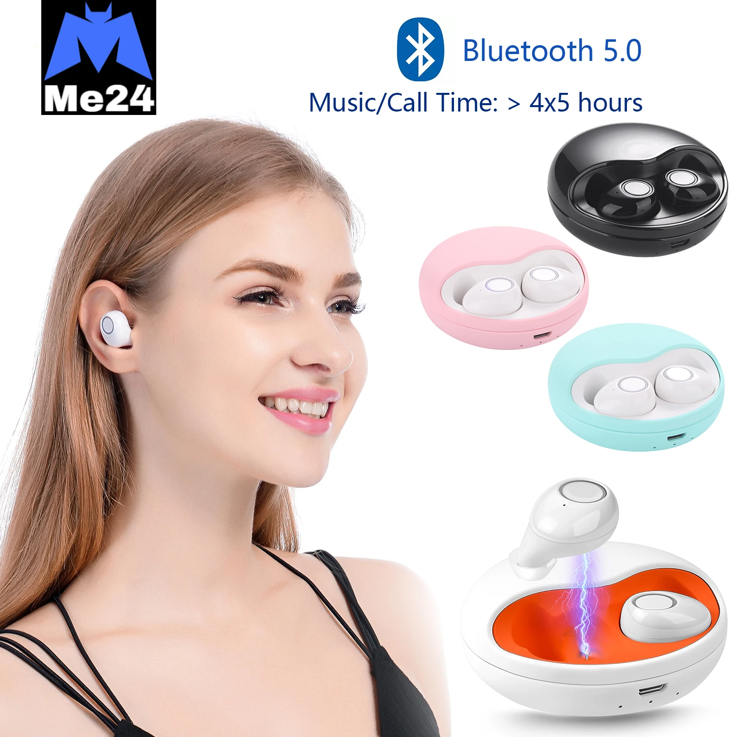 TWS Bluetooth 5 0 наушники микрофон Мини спортивная Гарнитура 3D стерео беспроводные IOS