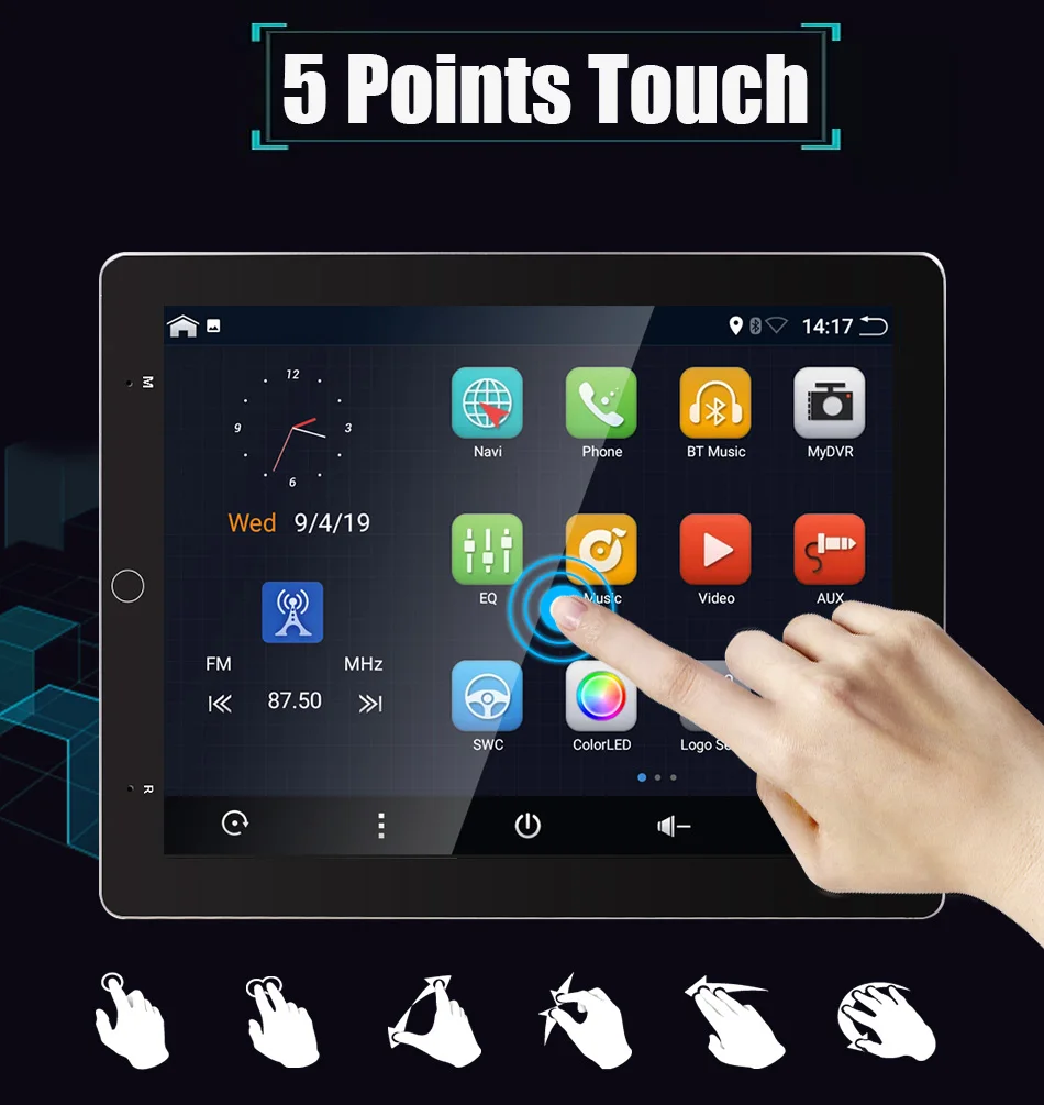 Автомагнитола Eunavi DSP TDA7851 универсальный Мультимедийный проигрыватель с