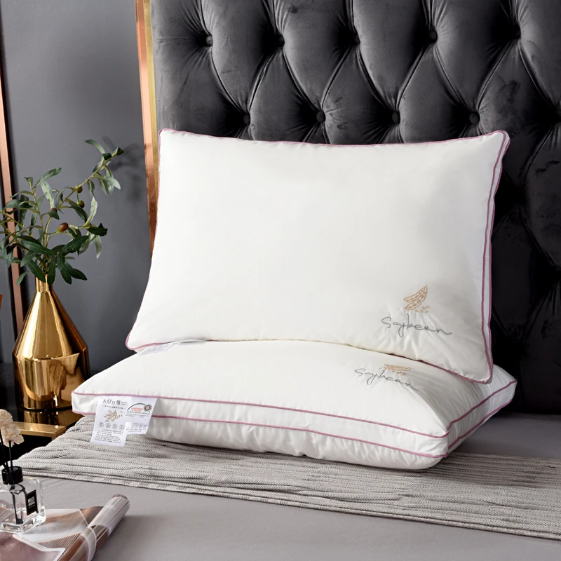 

Soybean Fiber Pillow Bedding Room 1Pc 48x74cm Home Premium Hotel Neck Pillows White Healthcare Comfortable Kids Adults 2021 New